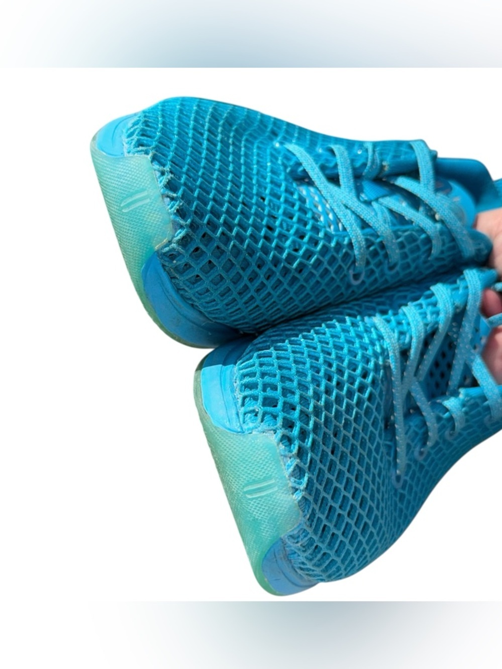 NOBULL Diamond Mesh Runner Running Training Sneakers Neon Blue W9/M7.5 - Picture 10 of 16